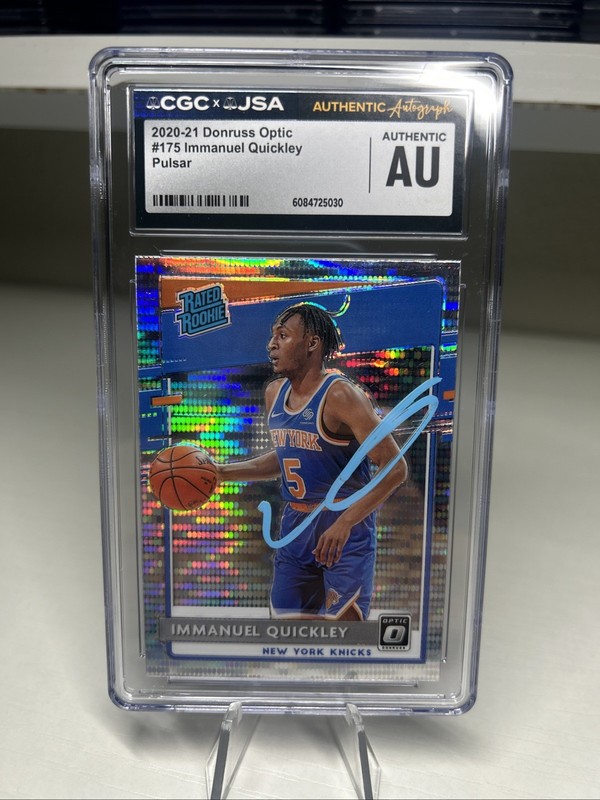 2020 Optic Basketball Immanuel Quickley Pulsar CGC authentic Autograph