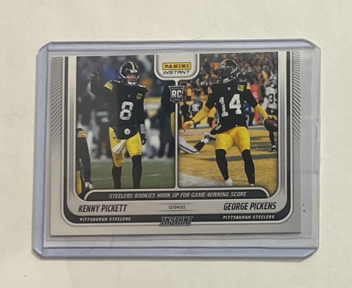 Kenny Pickett, George Pickens RC 2022 Panini Instant #164 Steelers SP /665
