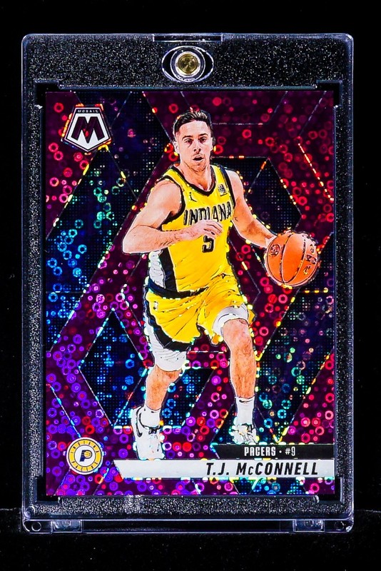 T.J. McConnell RARE REFRACTOR HOLO PRIZM INVESTMENT CARD Indiana Pacers SSP