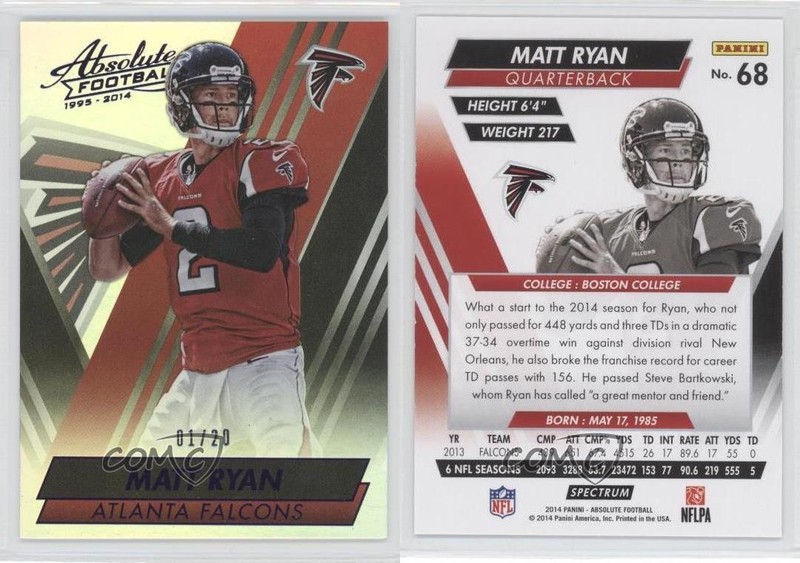 2014 Panini Absolute Spectrum Purple Anniversary 1/20 Matt Ryan #68 0f8 gallery