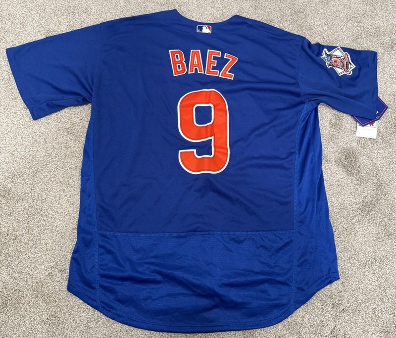 *NEW w/ TAGS* Javier Baez MAJESTIC AUTHENTIC CHICAGO CUBS FLEX BASE Jersey Sz 44