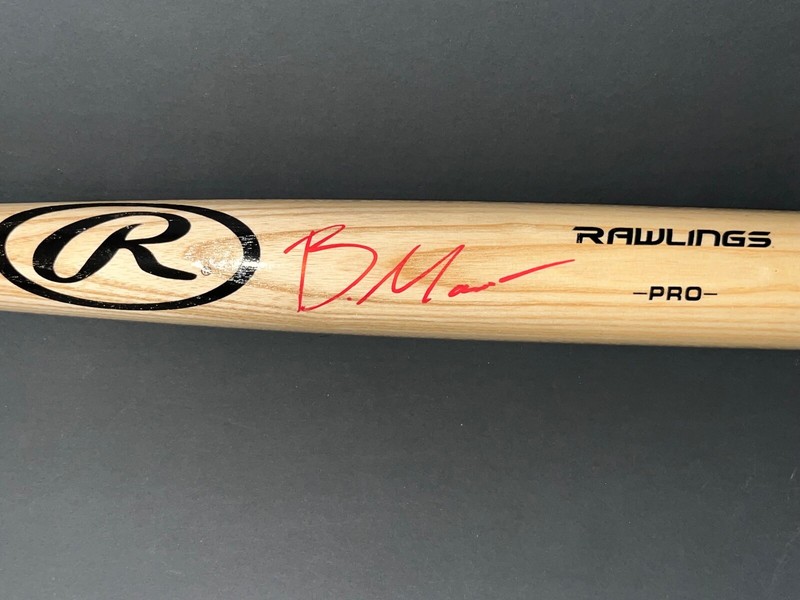 Brandon Marsh Philadelphia Phillies Signed Blonde Bat Beckett Hologram Red gallery