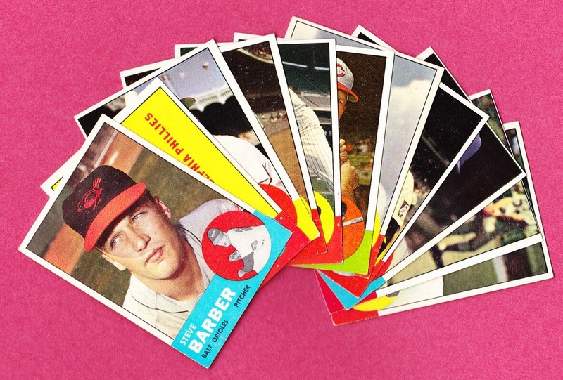 1963 Topps Baseball Cards #190 – #569, complete your set