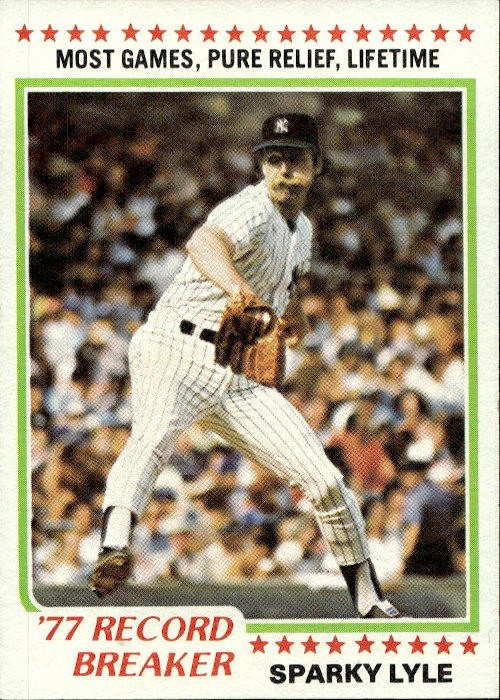 1978 Topps Baseball SET BREAK #2 Sparky Lyle RB NMMT