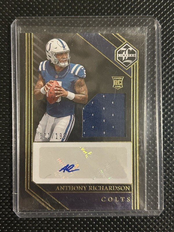 Panini 2023 Limited Anthony Richardson RC Rookie Patch Auto #102 /199 Colts
