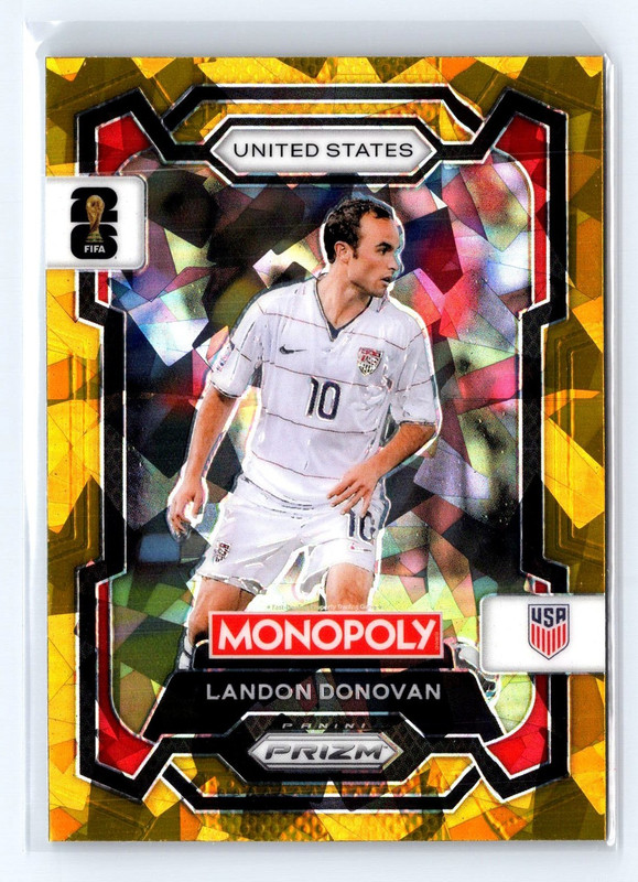 2026 Prizm Monopoly FIFA World Cup Landon Donovan Gold Cracked Ice #48 USMNT