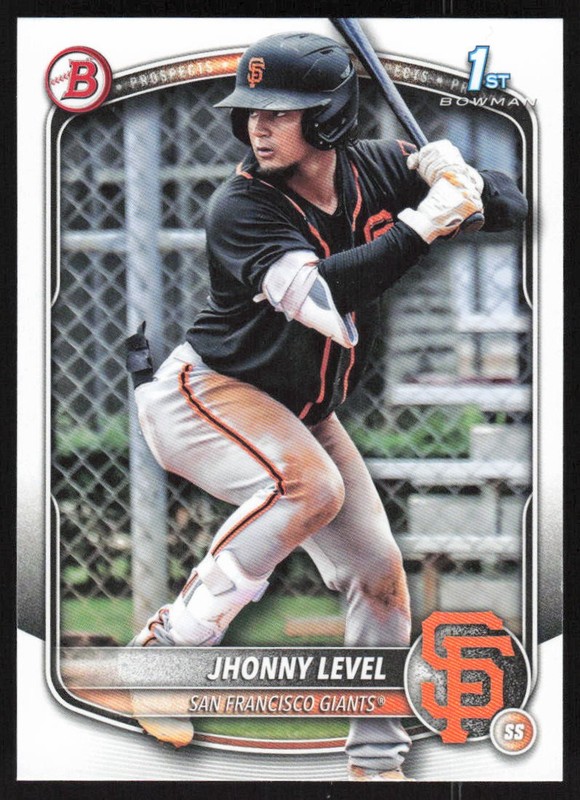 2025 Bowman #BP-147 Jhonny Level Prospects San Francisco Giants 1st