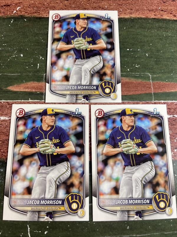 2025 Bowman Draft Jacob Morrison (3) Card 1st Bowman Lot Brewers #BD-42