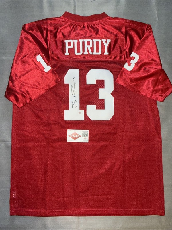 Brock Purdy San Francisco 49ers Signed Football Jersey COA100343
