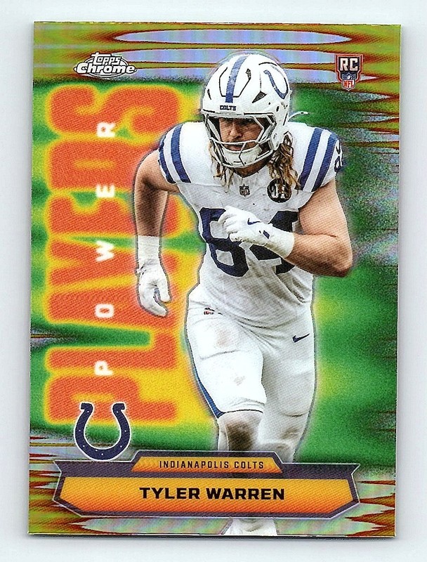 2025 Topps Chrome Power Players Refractor Tyler Warren Rookie Indianapolis Colts