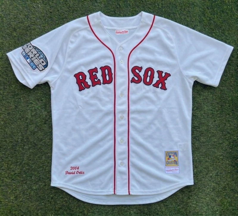 David Ortiz Boston Red Sox 2004 White Mitchell and Ness NWT