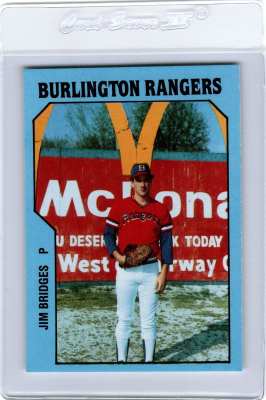 1985 TCMA Burlington RANGERS #28 JIM BRIDGES Brookline NEW HAMPSHIRE