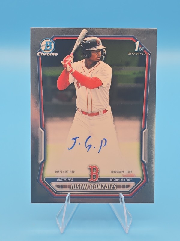 2026 Bowman Chrome Justin Gonzales 1st Auto CPA-JG Boston Red Sox