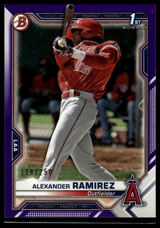 2021 Bowman #BP-145 Alexander Ramirez Prospects Purple #/250