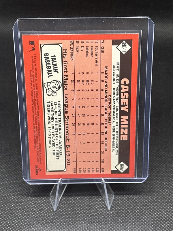 2021 Topps Chrome #86BC-13 Casey Mize 1986 Topps Baseball 35th Anniversary gallery