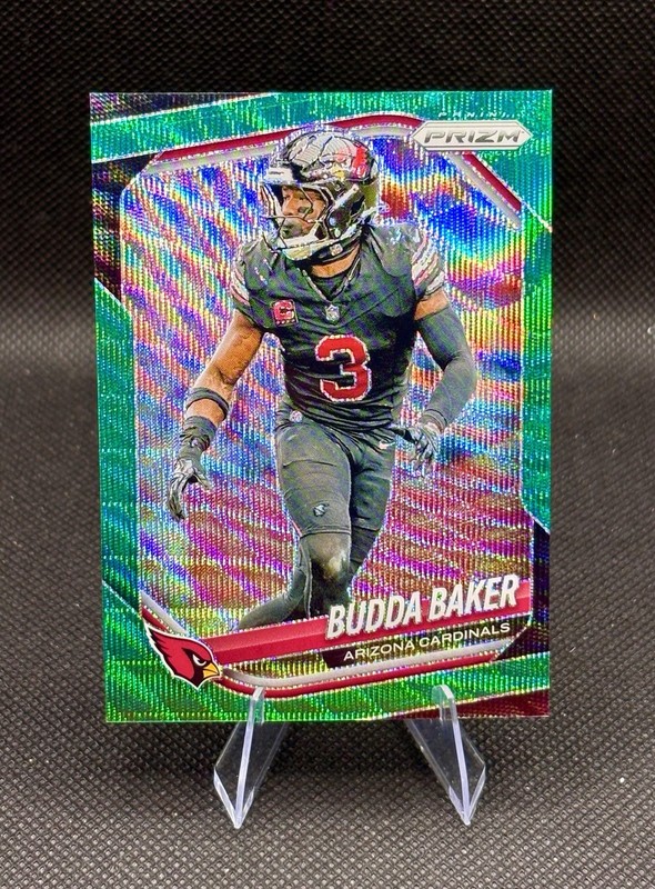 Budda Baker Green Wave Prizm 2025 Panini Prizm #125 Arizona Cardinals