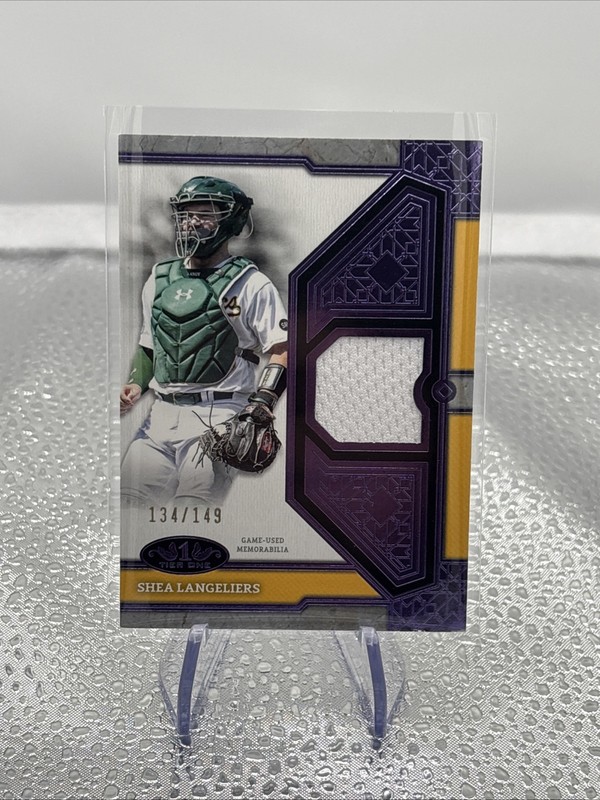 2024 Topps Tier One – Tier One Relics Shea Langeliers #T1R-SL Purple Foil /149
