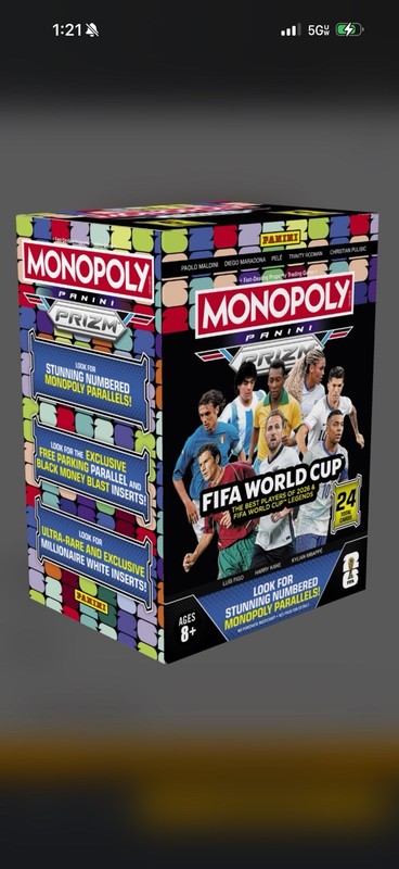 2026 Panini Prizm Monopoly FIFA World Cup Blaster Boxes Factory Sealed Lot Of 2