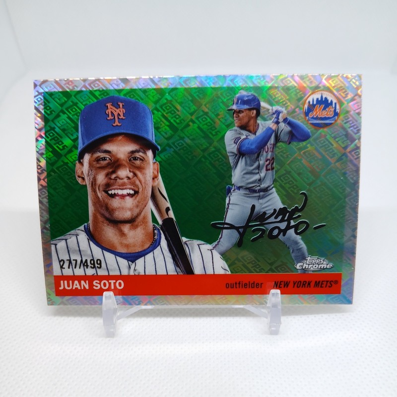 Juan Soto 2025 Topps Chrome Platinum Topps Logo Refractor /499 Mets