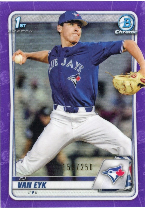 2020 Bowman Draft #BD-93 CJ Van Eyk Chrome Purple #/250
