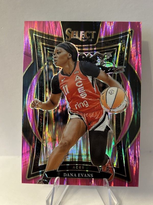 Panini 2025 WNBA Select Concourse Pink Flash Dana Evans Las Vegas Aces #1