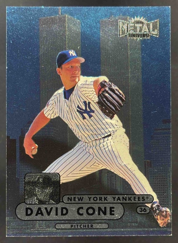 1998 Fleer Baseball Metal Universe David Cone #114 New York Yankees TWIN TOWERS
