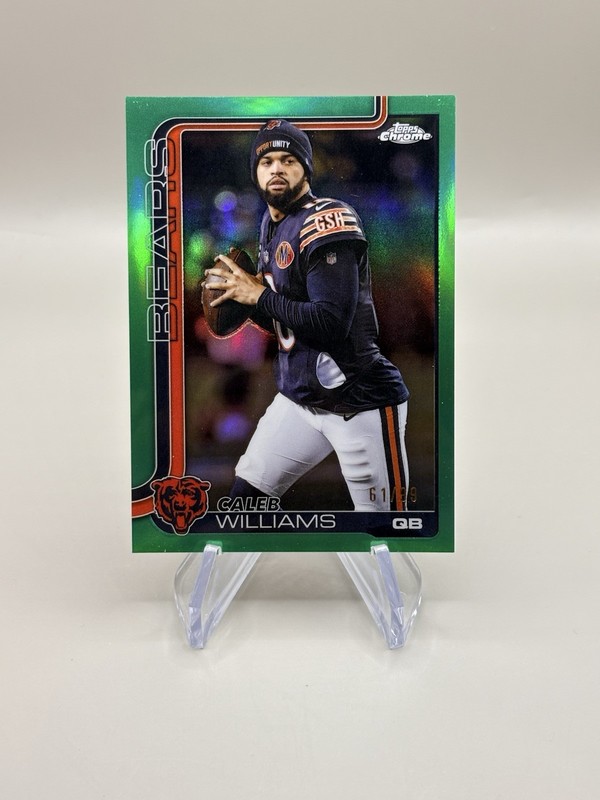 2025 Topps Chrome Caleb Williams True Green Refractor Image Variation /99 🐻