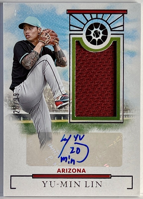 2024 Panini Boys of Summer – Material Signature auto /99 – Yu-Min Lin #PMS-YML