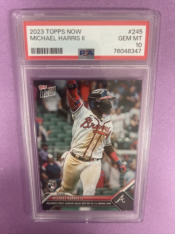 2023 Topps Now Michael Harris II #245 RC Rookie PSA GEM MT BRAVES (Y5)