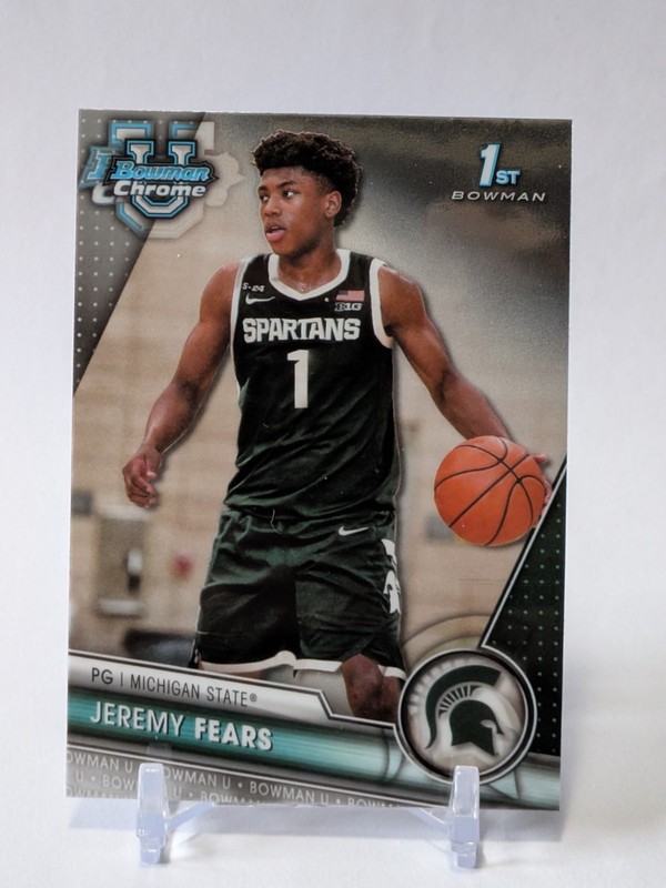 2023-24 Bowman Chrome University Jeremy Fears #56 1st Rookie RC Michigan State