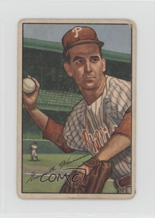 1952 Bowman Granny Hamner #35 0b2