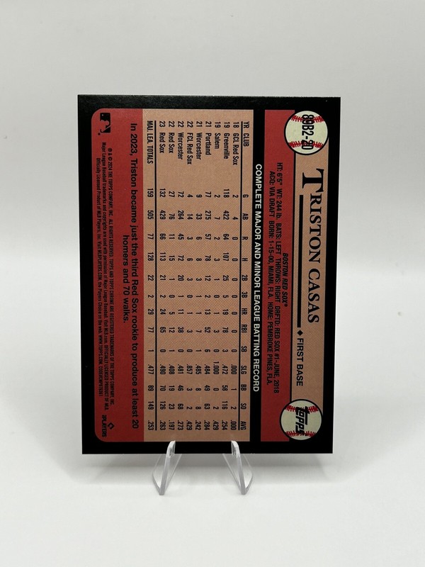 Triston Casas 2024 Topps Series 2 89B2-20 1989 Anniversary Foilboard Red Sox gallery