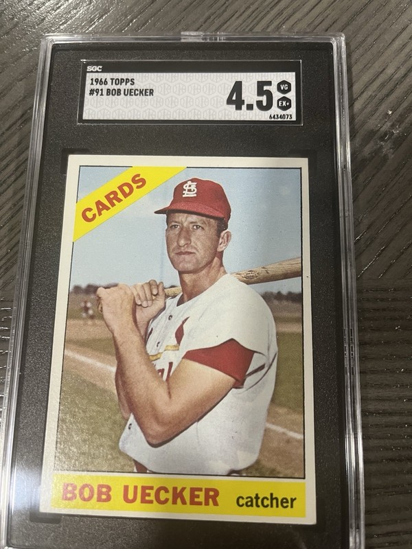 1966 Topps – Bob Uecker #91 Trade Noted at Back Bottom