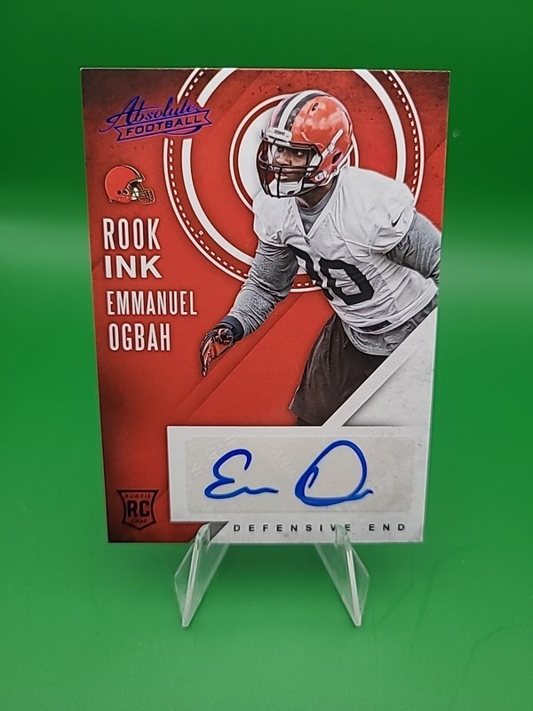 2016 Absolute Rook Ink Blue #18 Emmanuel Ogbah Auto – NM-MT