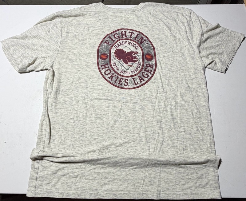 Blue 84 Hardywood Fightin’ Hokies Lager T-Shirt Gray XL