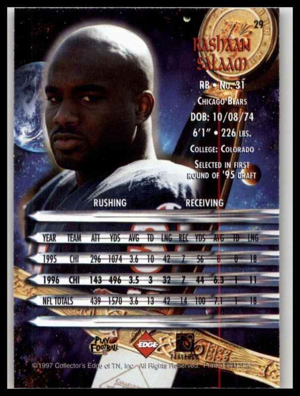 1997 Collector's Edge Excalibur #29 Rashaan Salaam gallery