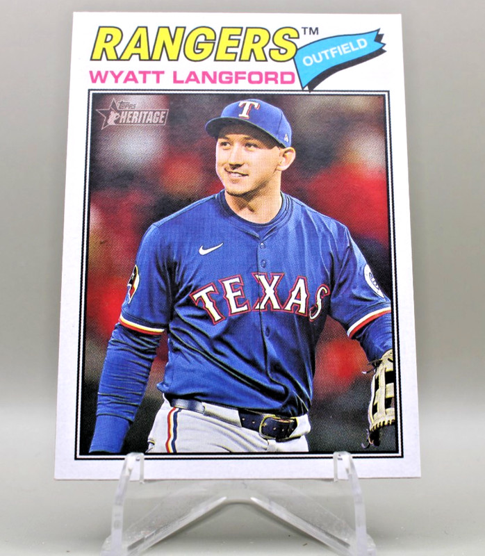 2026 Topps Heritage - Wyatt Langford #340 Rangers gallery