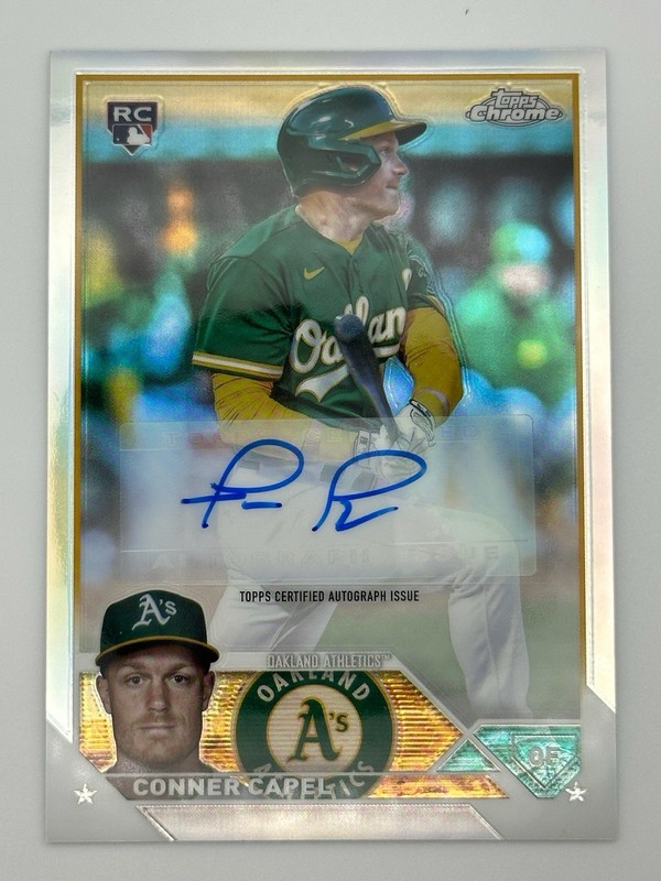 2023 TOPPS CHROME UPDATE CONNOR CAPEL #AC-CC REFRACTOR 375/499 RC AUTO
