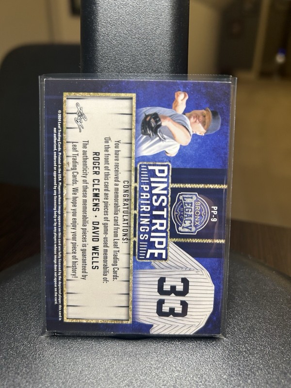 2024 Bronx Legacy Pinstripe Pairings David Wells/Roger Clemens RED SOX PATCH?!? gallery