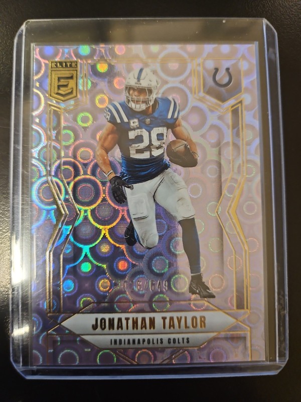 2025 Panini Donruss Elite – Jonathan Taylor #85 Lavender Pyramids /649
