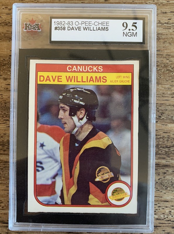 1982-83 O-Pee-Chee #358 Dave Tiger Williams |KSA Graded 9.5 Canucks Leafs