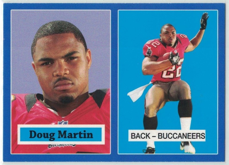 2012 Topps 1957 Design #26 Doug Martin Blue Rookie RC Buccaneers