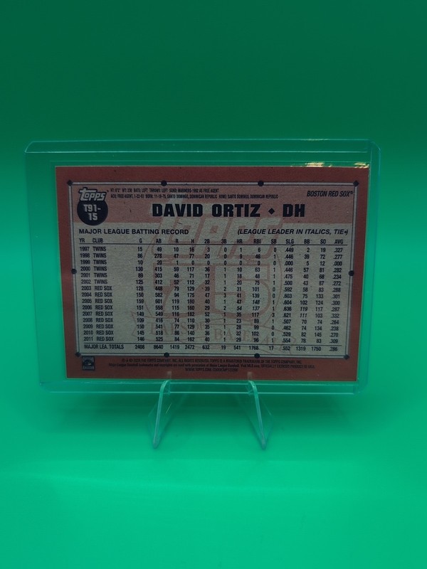 2026 Topps Series 1 David Ortiz #T91-15 1991 Topps Insert Red Sox gallery