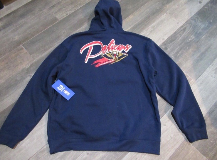 ULTRA GAME Men’s Fast Break New Orleans Pelicans PO Hoodie Sz. XL NEW VHM1271F gallery