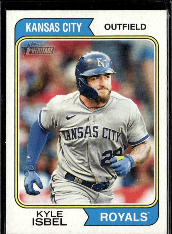 2023 Topps Heritage Kyle Isbel Kansas City Royals #535 4 Card Lot