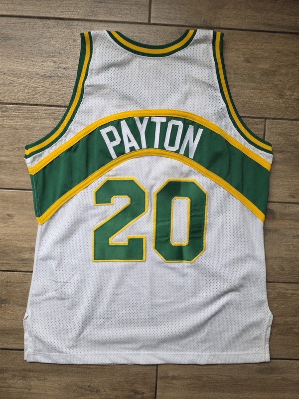 Rare Vintage '93 Authentic Seattle Sonics Champion Jersey Gary Payton Sz 48 XL gallery