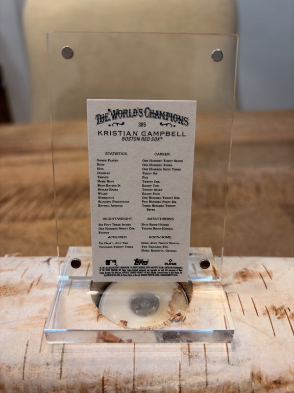2025 Topps Allen & Ginter Kristian Campbell RC Rip Card Mini - Boston Red Sox gallery