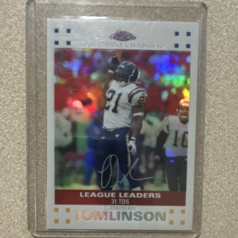Topps Chrome 2007 LaDainian Tomlinson Chargers League Leaders 31 TDs Serial /869