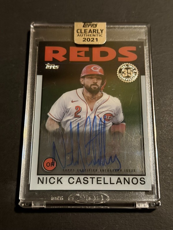 2021 Topps Clearly Authentic – Nick Castellanos #86TBA-NC Autograph