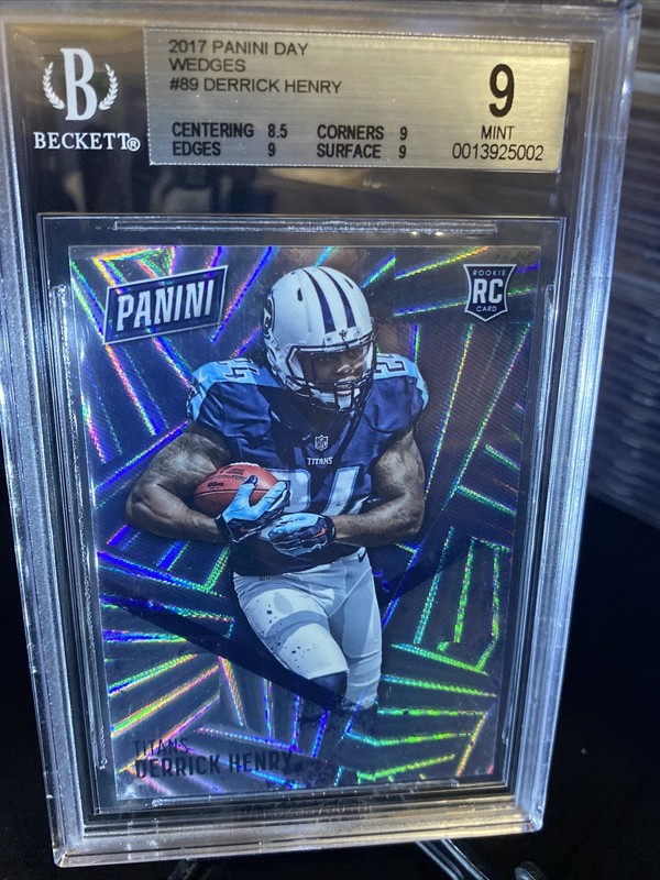 2016 Panini Day /50 Wedges Derrick Henry RC #89 Titans BGS 9 🔥👀🚜 Error Label